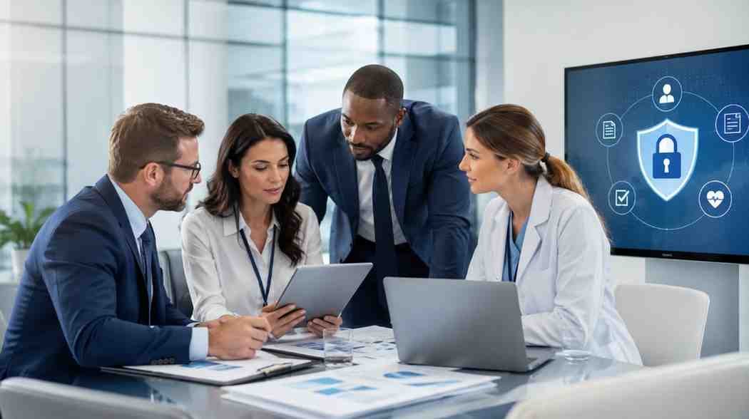 Privacy-support professionals reviewing a professional information removal request