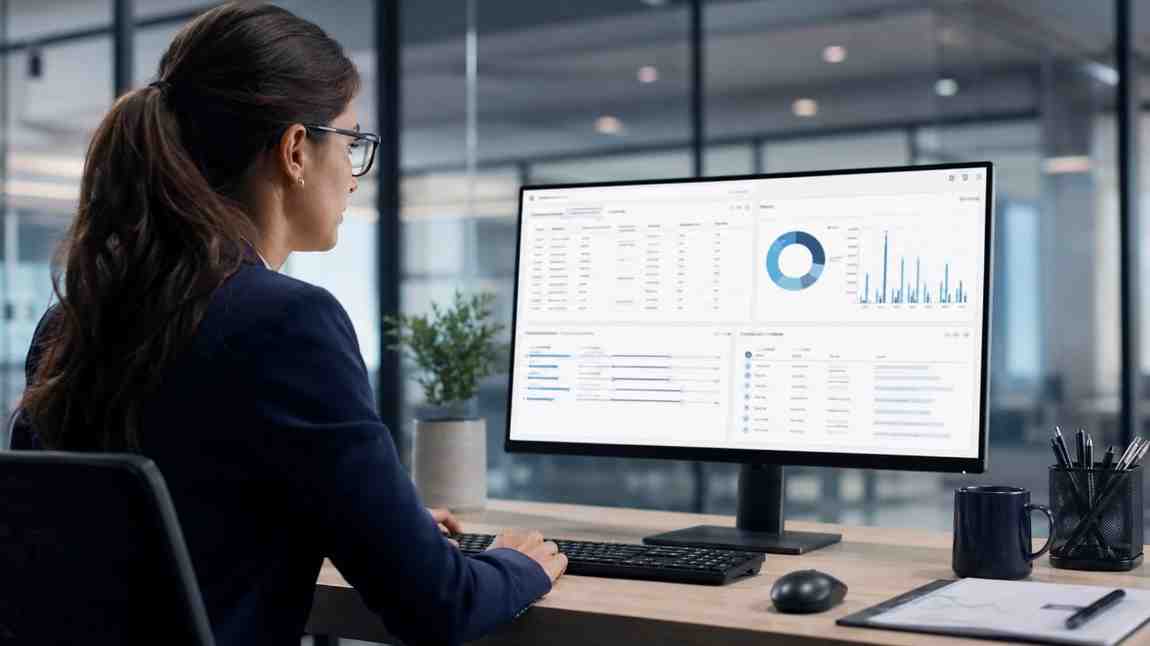 Healthcare data professional reviewing surgeon specialties and business contact records